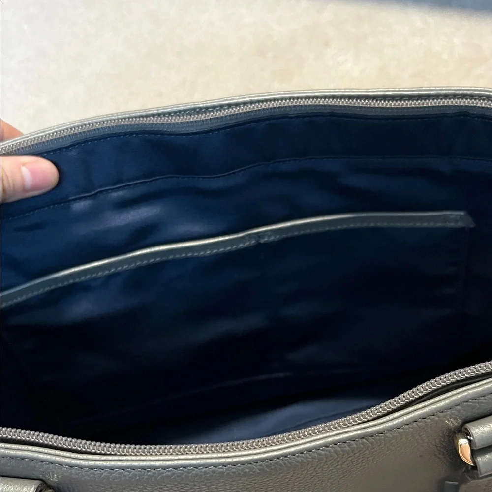 Cole Haan Gray Leather Tote - Picture 9 of 12